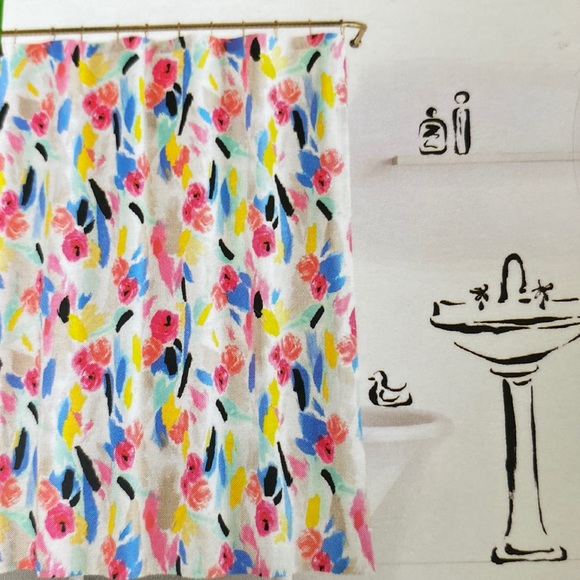 kate spade Other - Kate Spade Paintball floral shower curtain